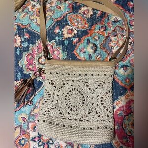 The Sak Woven Crochet Crossbody Bag